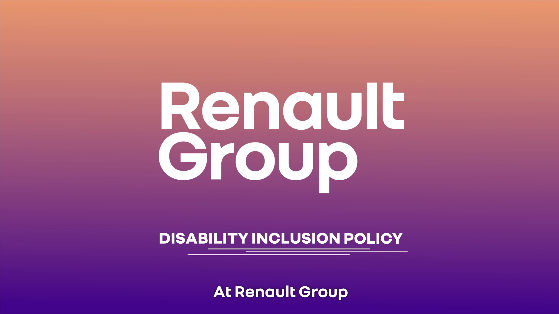 Renault - Disability inclusion